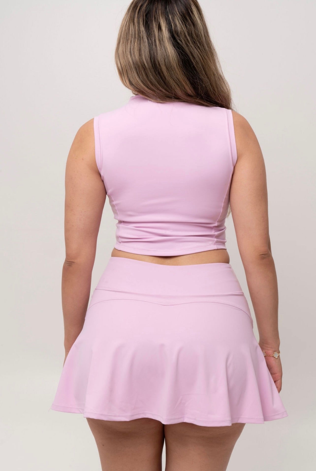 Mid Rise Pleated Tennis Skirt