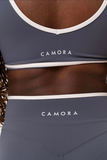 Seamless Cropped V-Neck Sports Bra