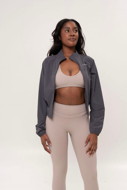 Cropped Windbreaker Jacket
