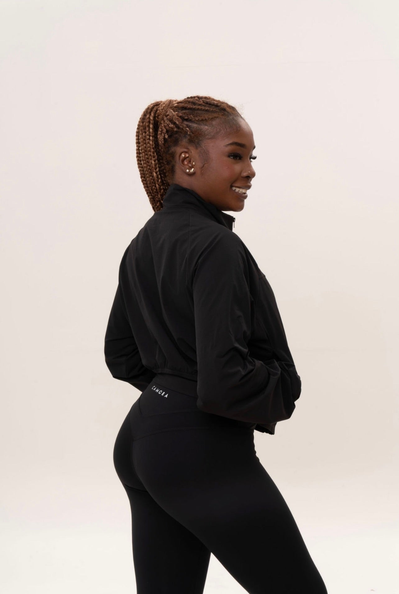 Cropped Windbreaker Jacket