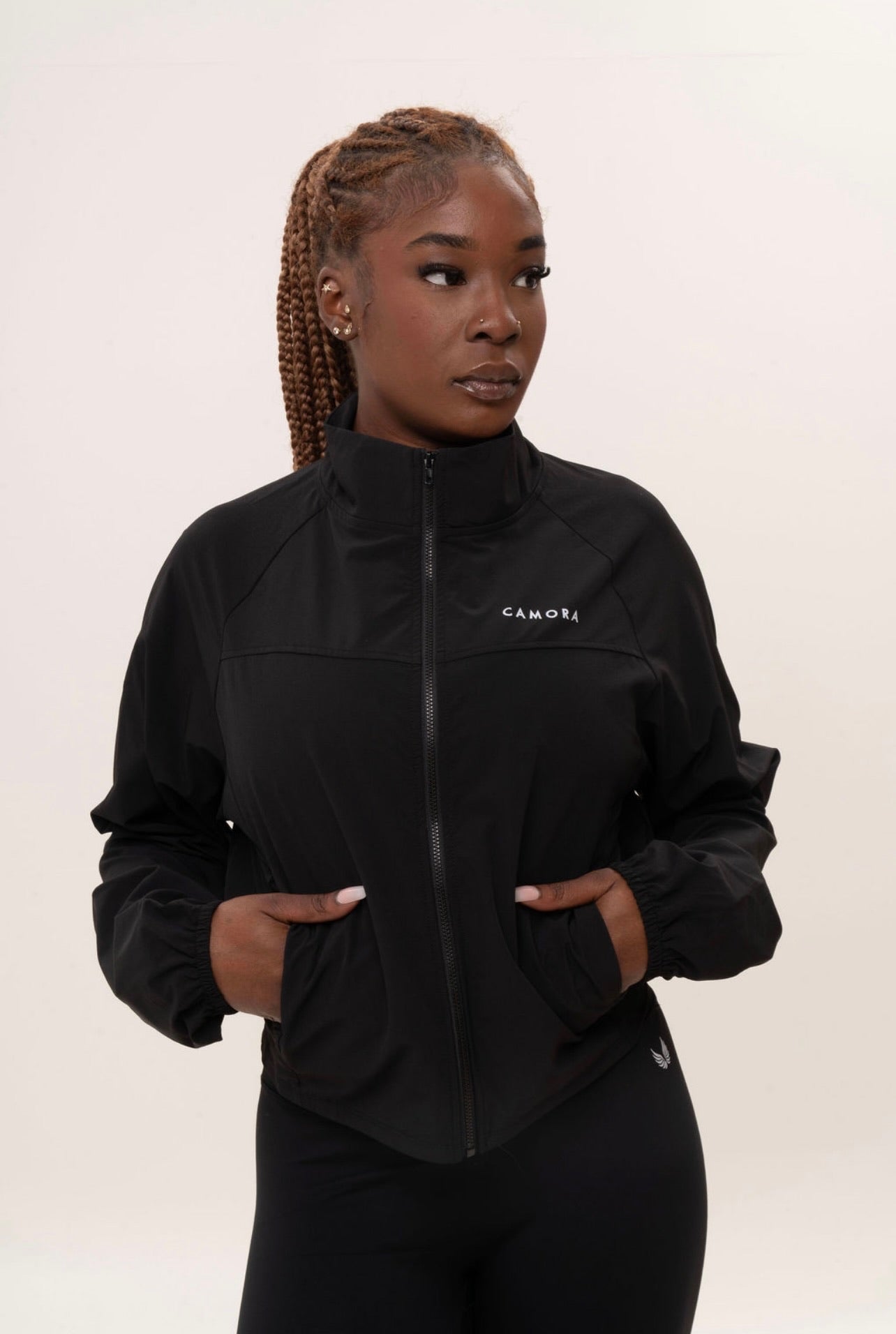 Cropped Windbreaker Jacket