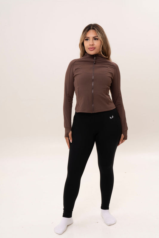 High Neck Zip Up Jacket