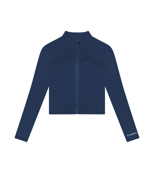 Cropped Zip Up Jacket With Pockets