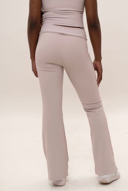 Everyday Low Rise Ribbed Flared Leggings