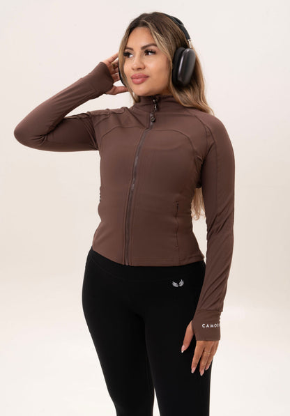 High Neck Zip Up Jacket