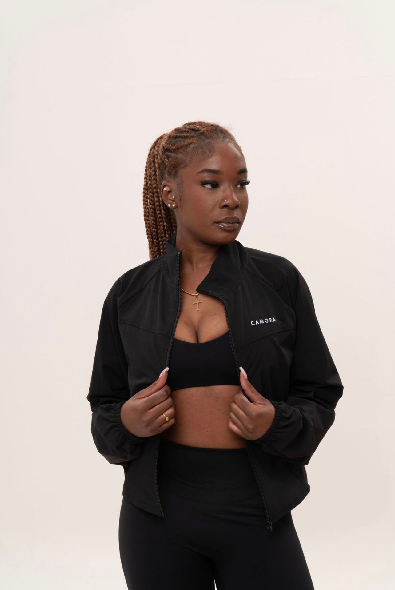 Cropped Windbreaker Jacket