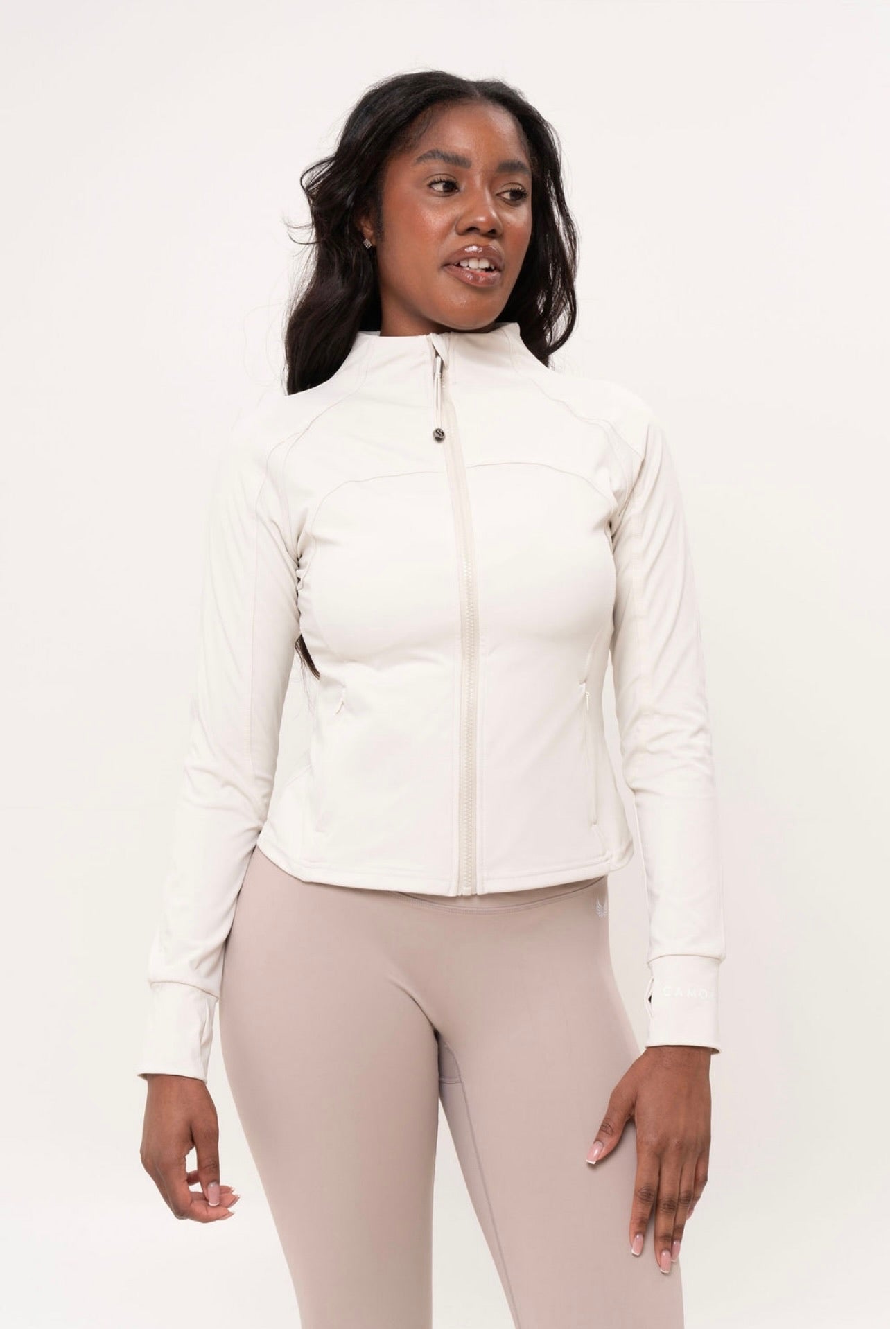 High Neck Zip Up Jacket