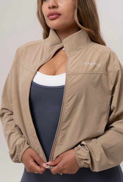 Cropped Windbreaker Jacket