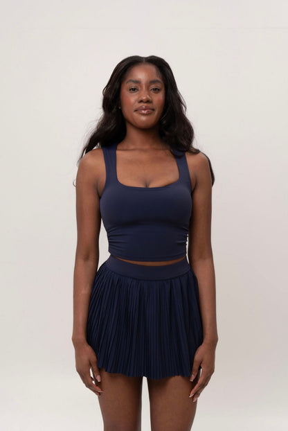Ruched Cropped Tank Top