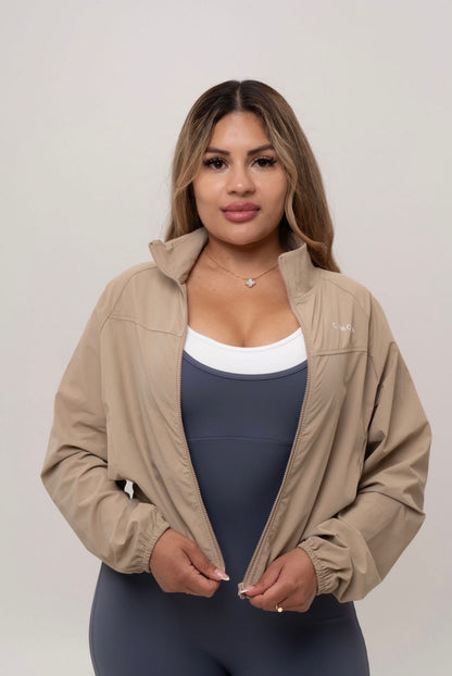 Cropped Windbreaker Jacket