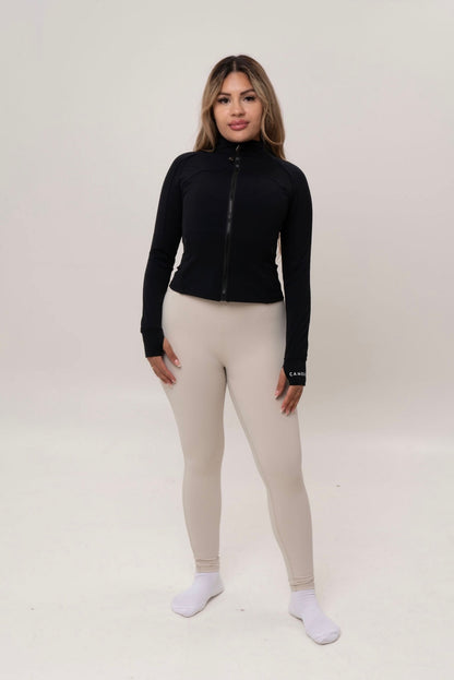 High Neck Zip Up Jacket
