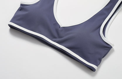 Seamless Cropped V-Neck Sports Bra