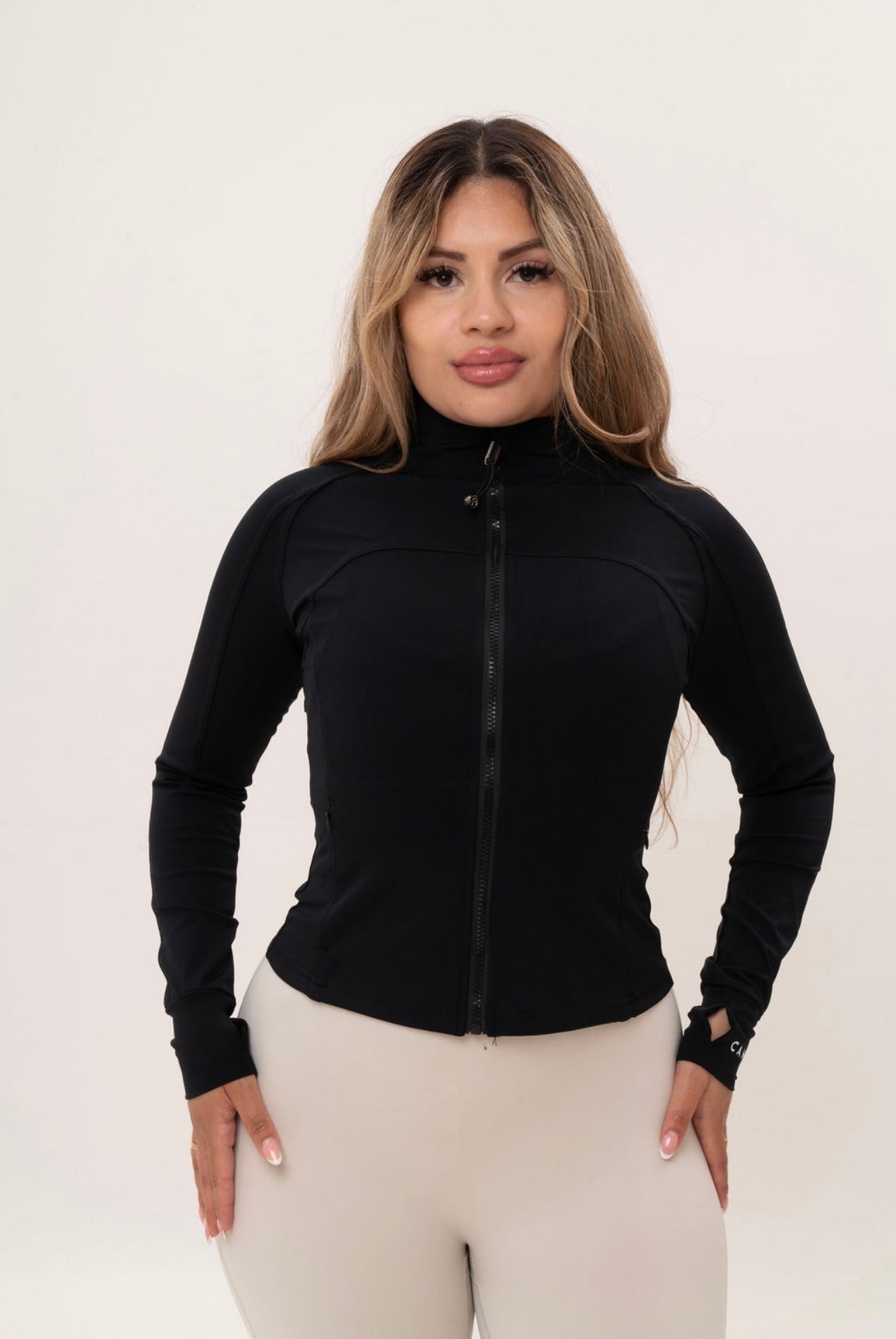 High Neck Zip Up Jacket