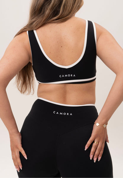 Seamless Cropped V-Neck Sports Bra