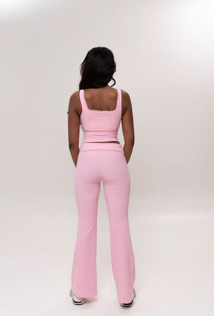 Everyday Low Rise Ribbed Flared Leggings