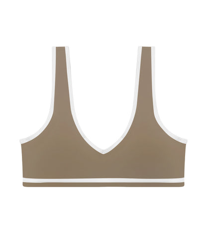 Seamless Cropped V-Neck Sports Bra