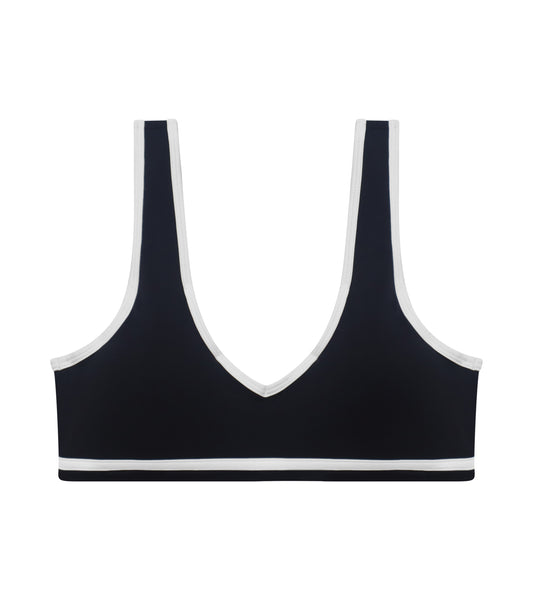 Seamless Cropped V-Neck Sports Bra